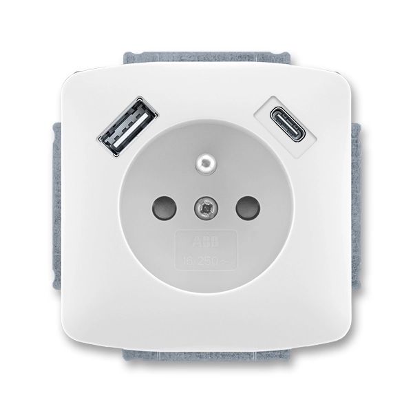 1zás. s USB A+C biela