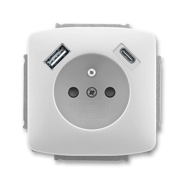 1zás. s USB A+C sivá