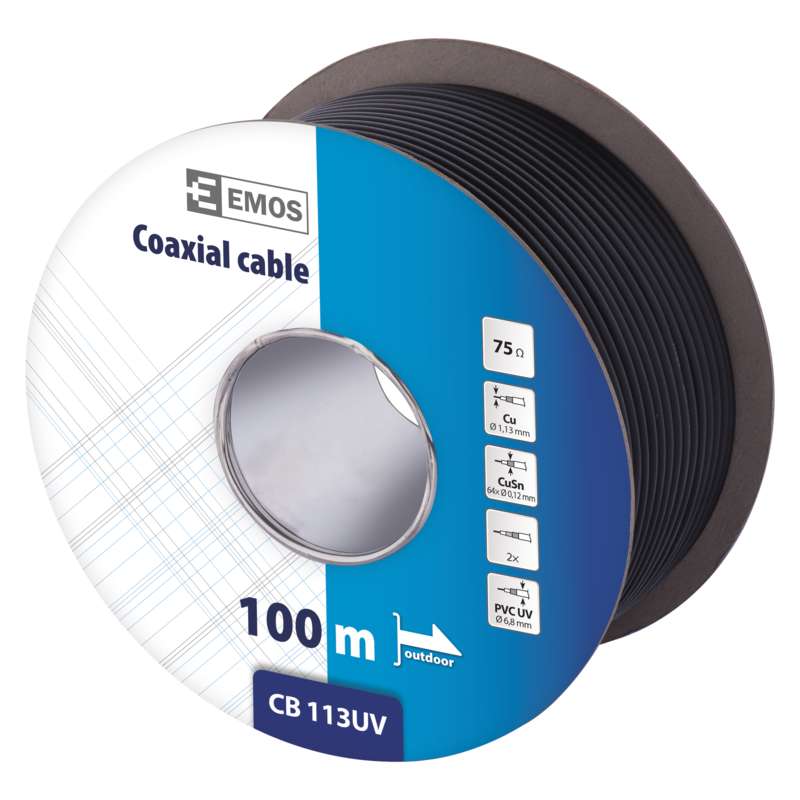 Koaxial  75-4,8 CB 113 uv 100m