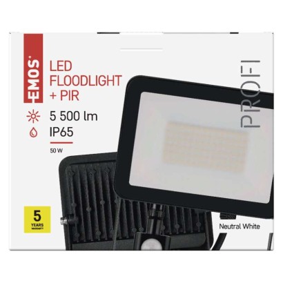 Refl.LED  50W 5500lm IP65+senz