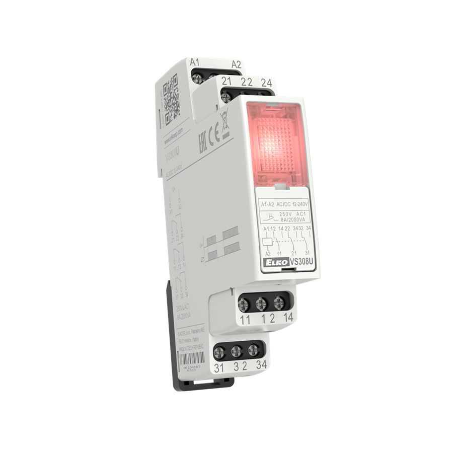 Relé VS308 UNI 12-240V AC/DC