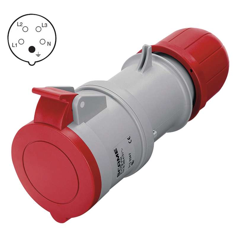Zás. poh. 32A 5p 380V IP54